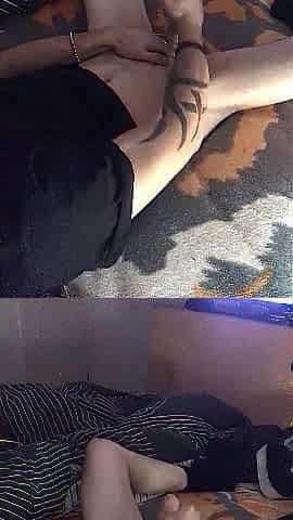 Playing with my large dick
