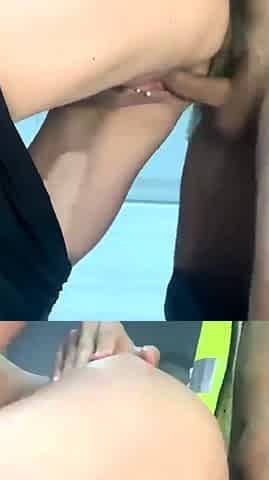 Mexicana blowjob with her big boobs