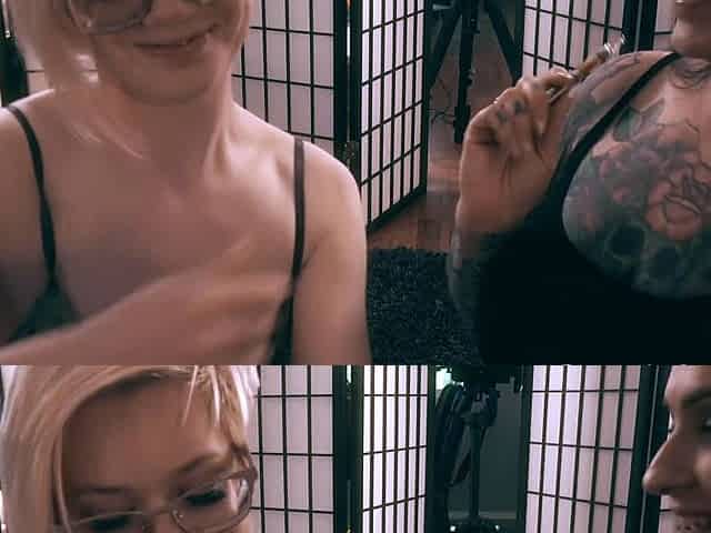Blonde teen finger fucked POV