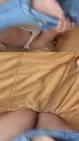 I Take Down My Jeans, Show My Hairy Pussy and Masturbate Before Getting Fucked