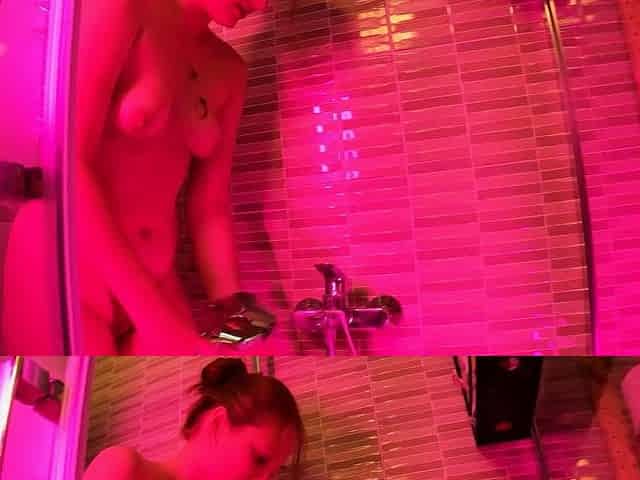 Mira's Erotic Pink Shower Masturbation Session