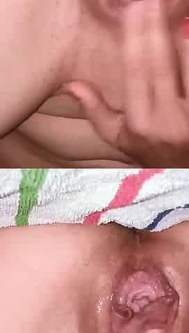 Stretching Slut's Pussy