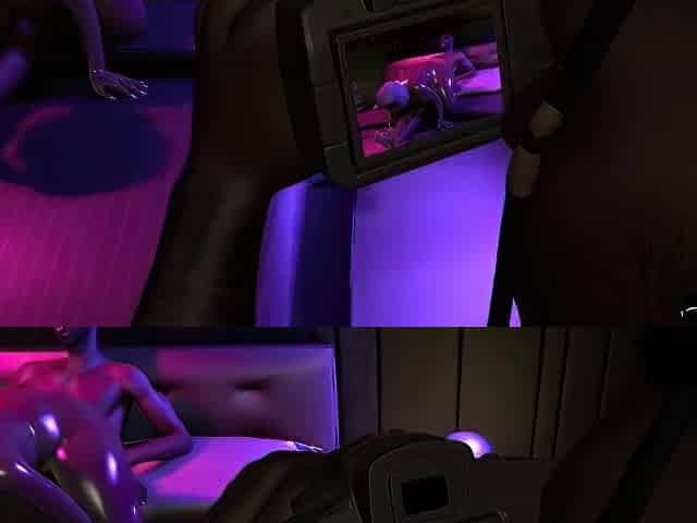 Breasty large booty silver haired black gets her butt blasted