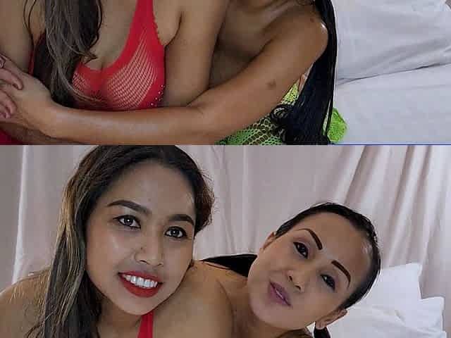 Big boobs Thai MILF couple lesbian sex