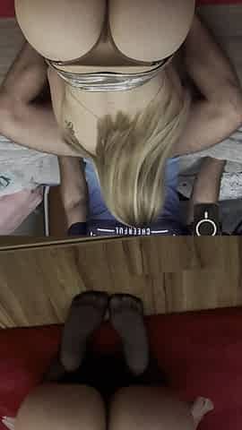Big Ass Girlfriend Cheats on Her Boyfriend with His Coworker, Deepthroats His Cock Hard