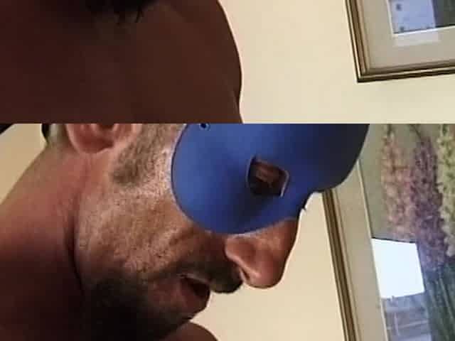 Masked MILF Sucks and Fucks Huge Cock on Couch