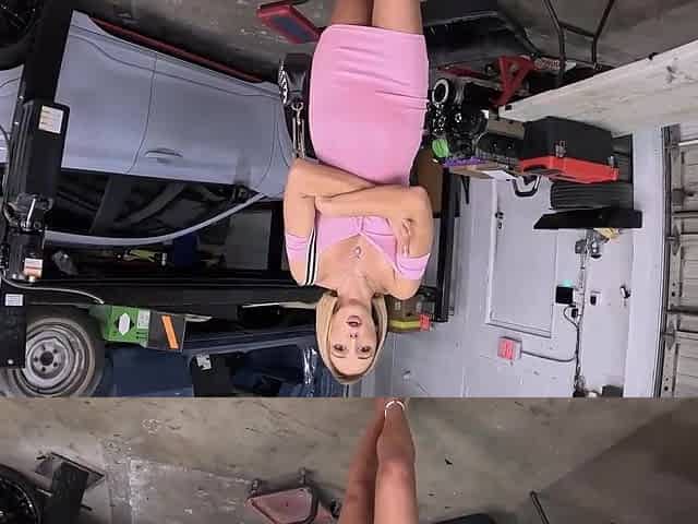 POV Blonde Hottie Gi Joey Needs To Get Her Car Fixed Out of Turn!