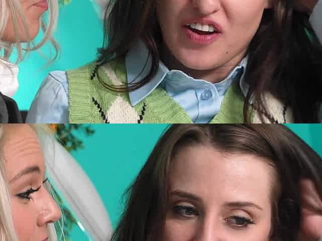 Lesbian beauties aubree and kelsey share passionate moments with toys.