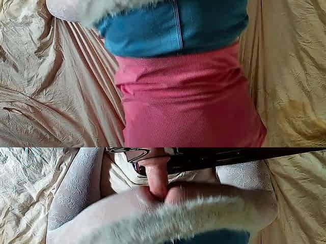 Femboy Large Butt in a Short Petticoat is an Anal Serf