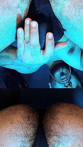 Latino hunk wearing belts masturbates his uncut rod