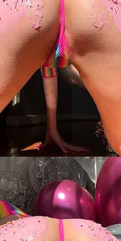 Pink pussy and ass kinky solo toy fun