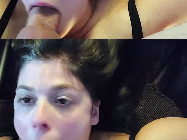 Brunette hookup amateur blowjob and dirtytalk sexdate