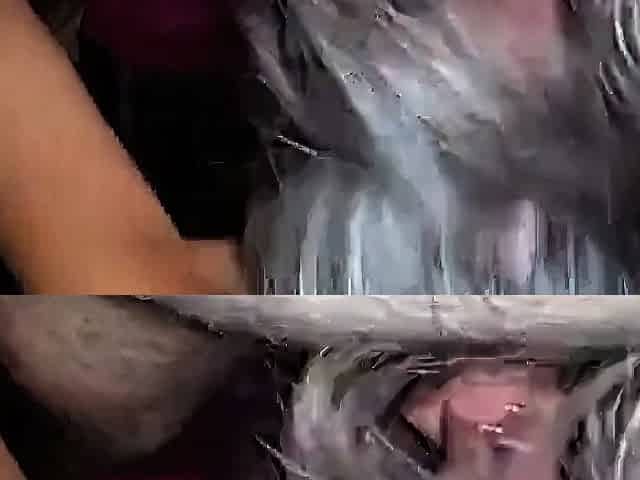Messy Girl's Blowjob Surprise