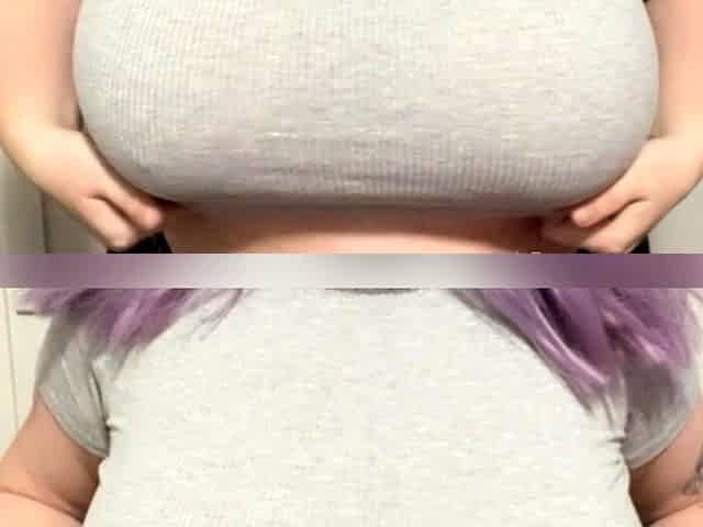Big ass babe exposes her big boobs