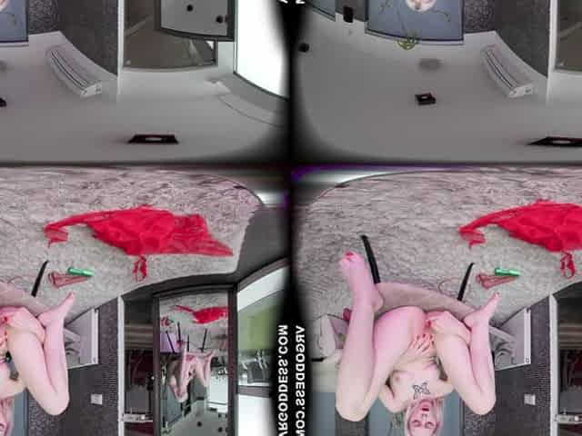Blonde Spinner Alice Double Pussy Penetration Dildos Dvp Dpp Watching Herself In A Mirror