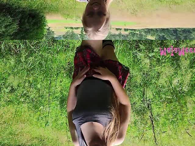 Curvy Teen Maja having Outdoor Sex