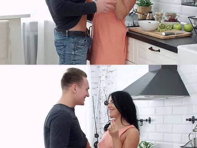 Cooking in the kitchen turned into passionate anal sex