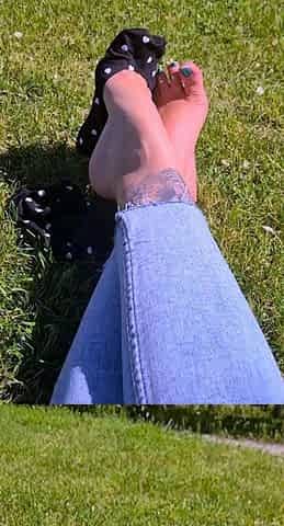 Foot fetish rimming for blonde outdoors