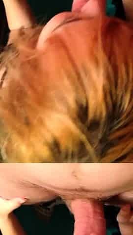 Amateur little girl loves sucking her boyfriends cock -