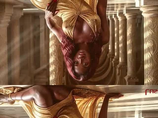 A darksome-skinned princess with red hair gave herself to her servant [AI]