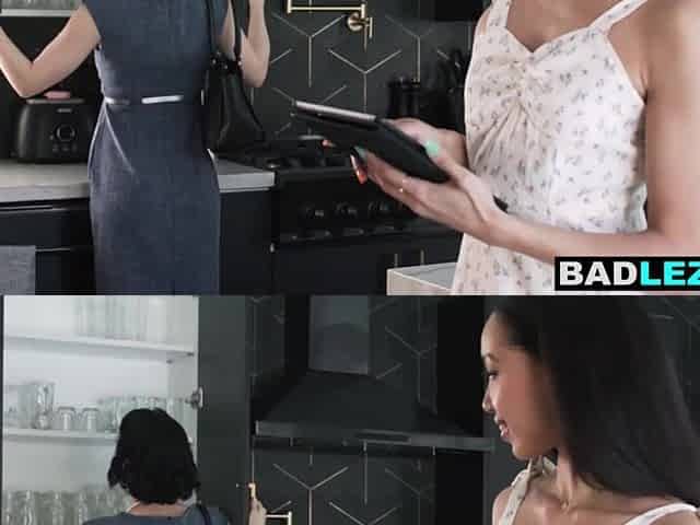 Skinny black realtor bang breasty lesbo mother I'd like to fuck client with ding-dong