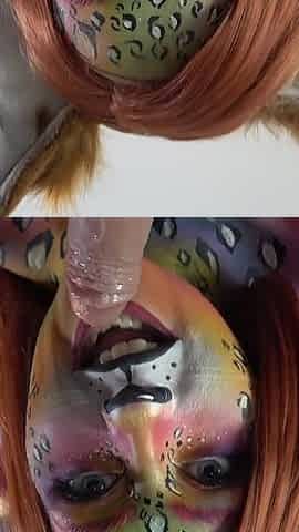 POV: Rainbow Leopard Body Paint Fuck Experience