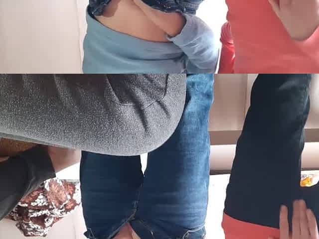 3 of us masturbate in our garments and cum over and over once more - IkaSmokS