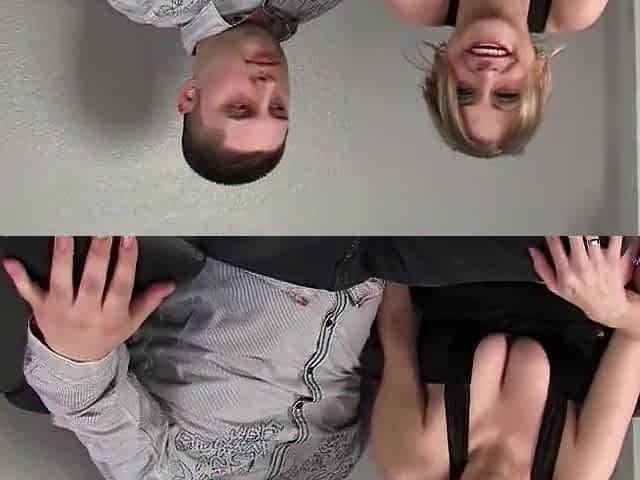 Cuckold watches in awe at how much his breasty white girlfriend enjoys riding his BBC