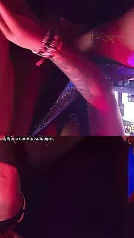 Touching in a Night Club - UPSKIRT and CLEAVAGE