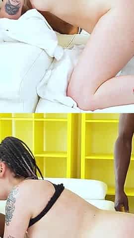 Greedy Pussy Wants 4 Black Cocks. Chloe Funny, Interracial Gangbang at Fakings Black Fix