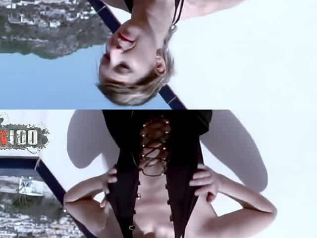 Ava Beautiful Slim Blonde Ava, Does a Strip and Gets Naked on the Rooftop