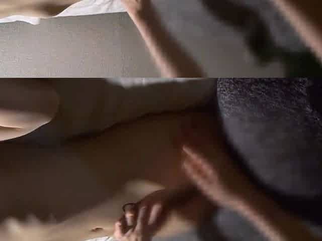 Japanese lesbian couple with fake womb tattoos have hot sex