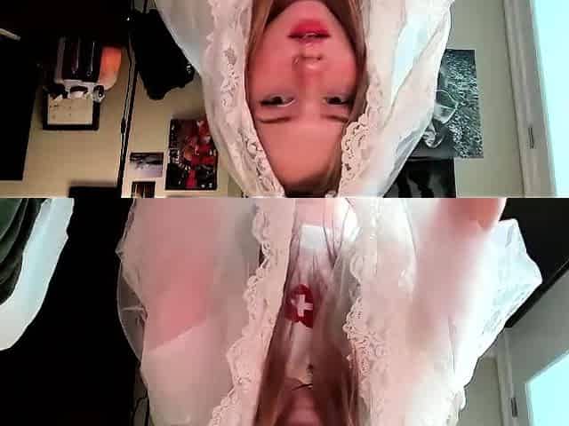 Small titted blond stunner Sarah Peachez masturbating