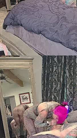 Hawt Tattooed Punk mother I'd like to fuck Gives Deepthroat Blow job