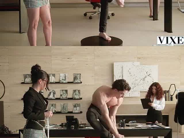 VIXEN Knob-Eager Boss Lady Megan Mistakes Can't Keep Her Hands Off Models Biggest Shlong