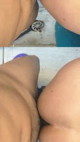 Young chubby slut fucks fast riding cock before her husband arrives.