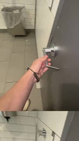A stranger followed me in the malls washroom then banged me hard