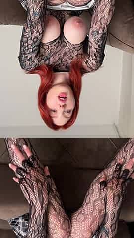 Countdown JOI Big Tits Redhead Slut Joy Makes You Cum on Her Shoes