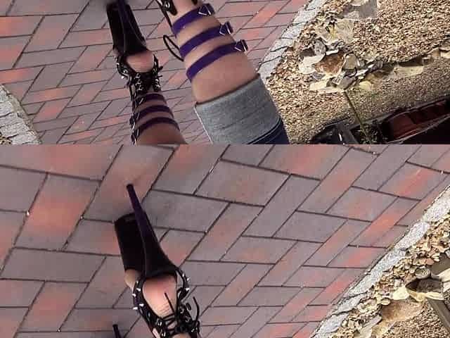 Foot fetish rimming for blonde outdoors
