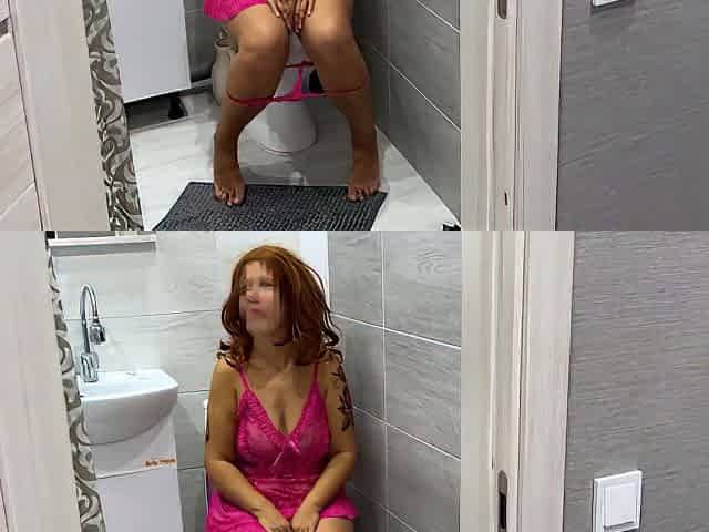 Milf Wanted To Sit In The Toilet But Wanted Anal Sex And Framed