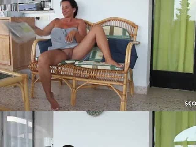 German StepMom Katie Entice to Bang on Holiday by StepSon