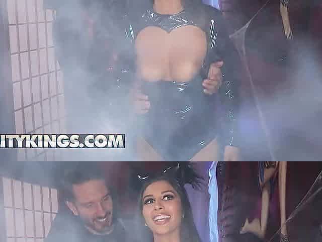 REALITY KINGS - Gianna Dior Clothed In Ebony Latex Takes Quinton's Rod In Front Of The Camera
