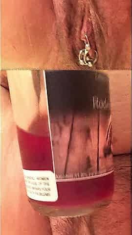 RED RED - On and In Vagina with A Void urine In the Bottle After Older