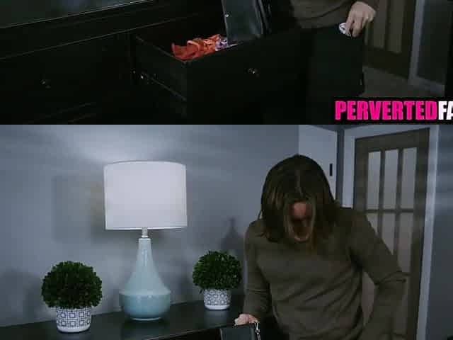 Step nephew caught sniffing step auntie's pants