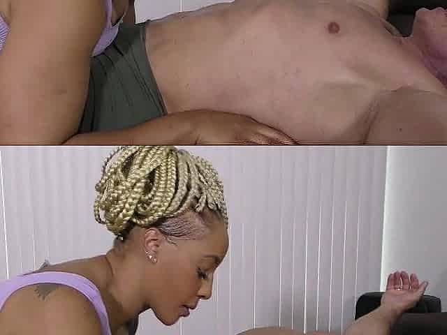 Pretty black licks Tony abs