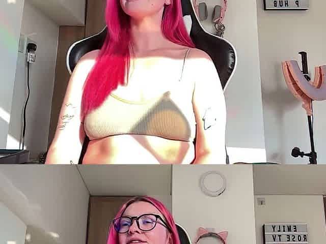 Gamer angel cums on banned Twitch livestream! Cum countdown and nip slide