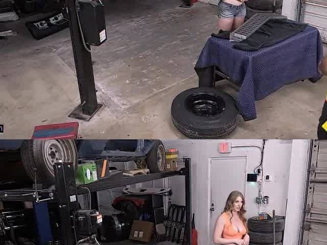 Roadside XXX - Ember Springs Caught And Screwed Hard In Indecent Garage Scene