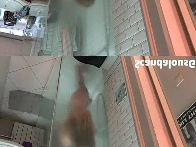 Filming my teen girlfriend exposed in the shower