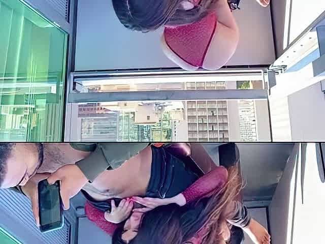 ebony gal on public