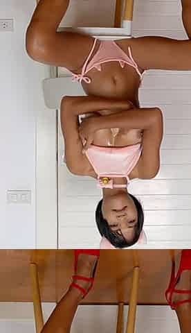 Asian cat girl oil play and teasing